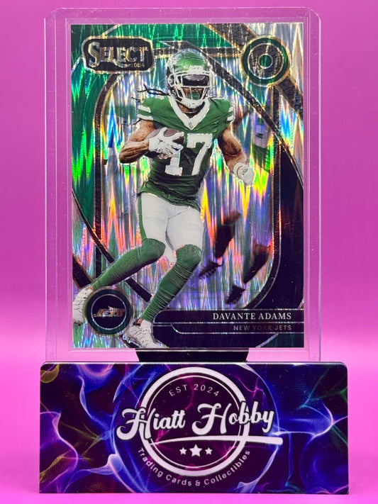 2024 Panini Select - Club Level Davante Adams #245 Black & Green Shock Prizm
