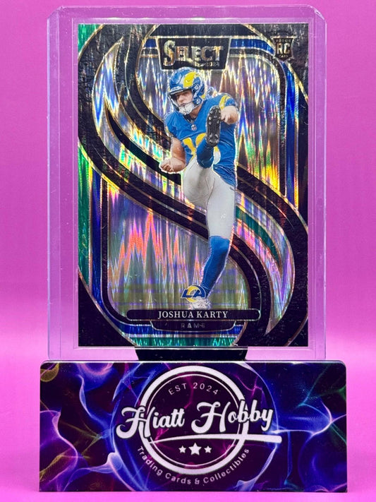 2024 Panini Select - Premier Level Joshua Karty #164 Black & Green Shock (RC)