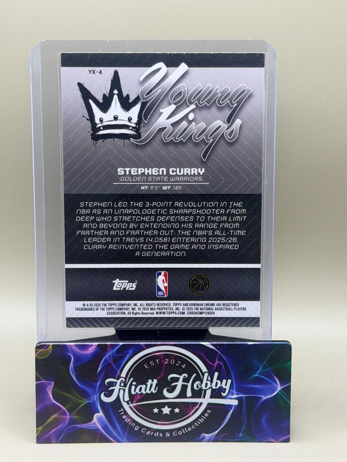 2025-26 Bowman Chrome Basketball - #YK-4 Stephen Curry - Young Kings