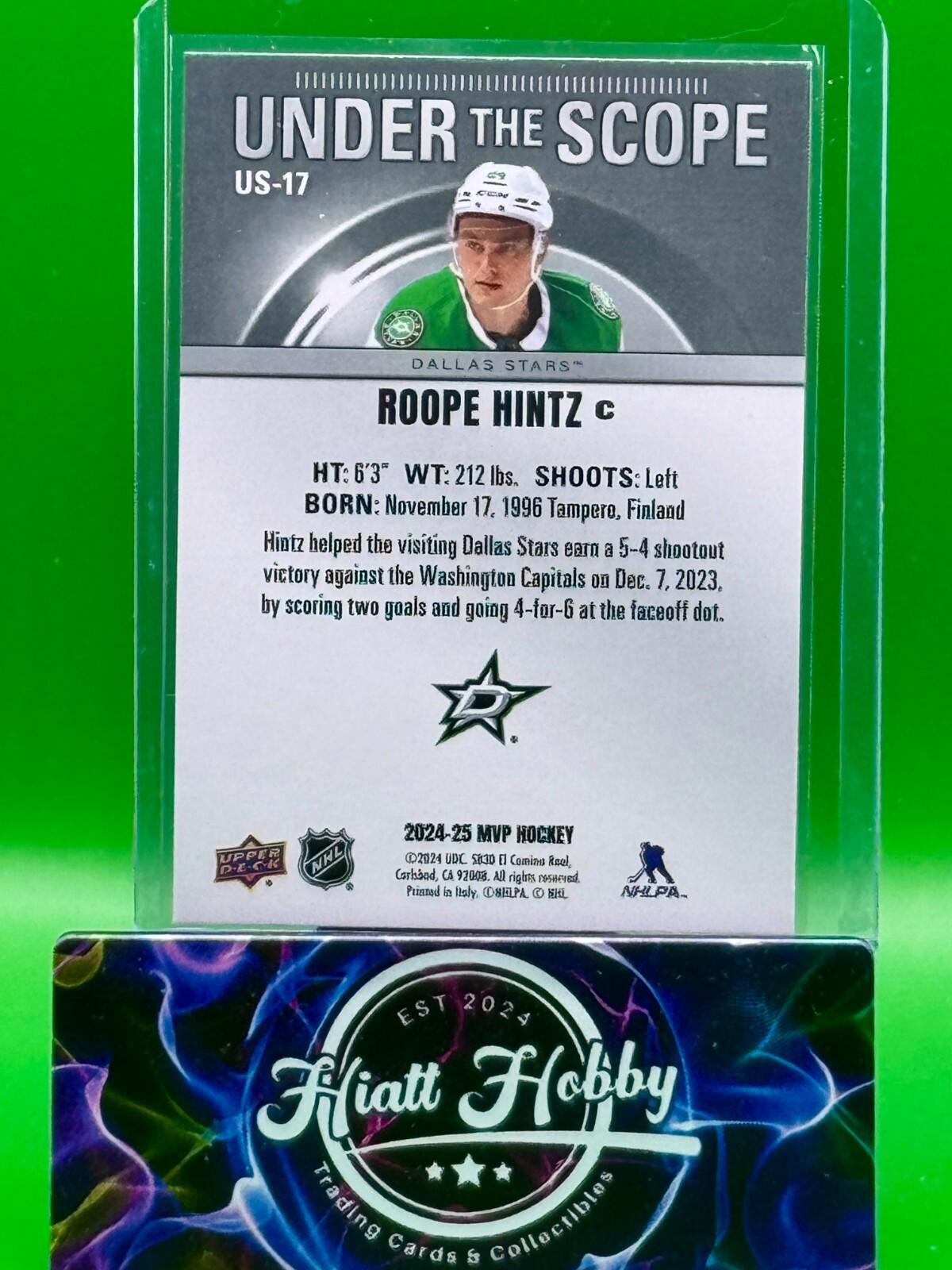 2024-25 Upper Deck MVP Hockey - Roope Hintz #US-17 - Under the Scope