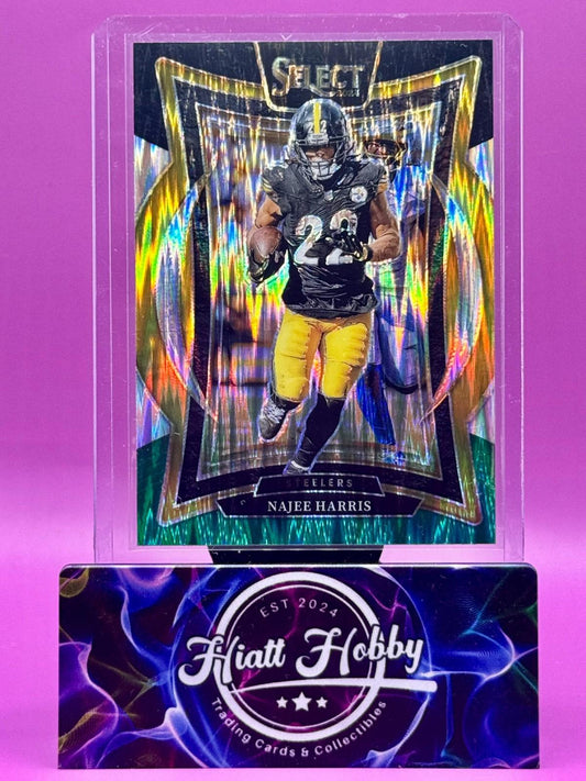 2024 Panini Select - Concourse - Najee Harris #85 Black & Green Shock Prizm