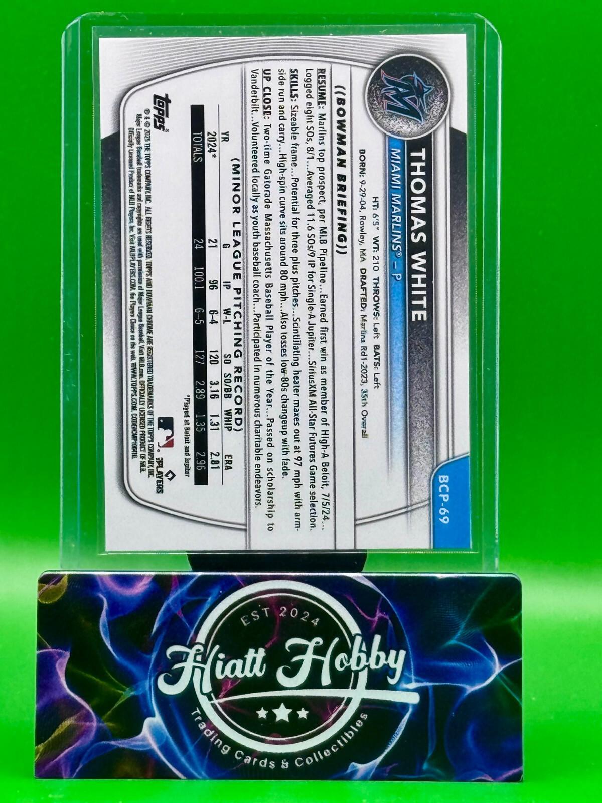 2025 Bowman Chrome - Thomas White #BCP-69 - Reptillian Refractor