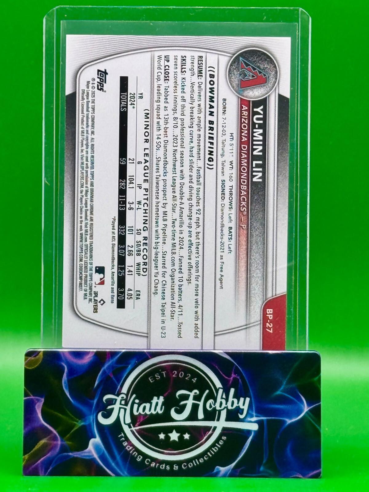 2025 Bowman - Yu-Min Lin BP-27- Pink Paper /175