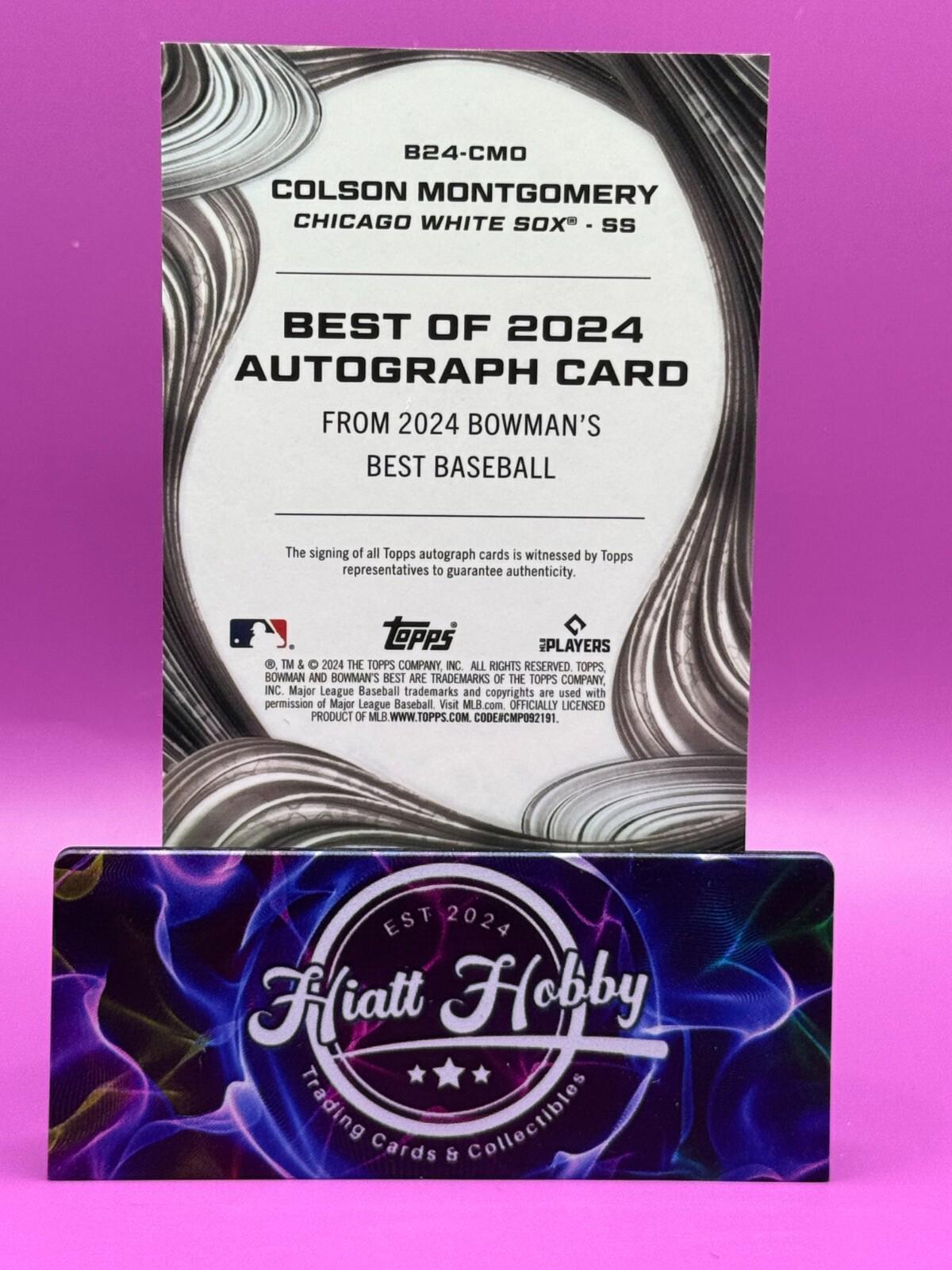 2024 Bowman Best Baseball - Colson Montgomery - Orange X-Fractor Auto /25
