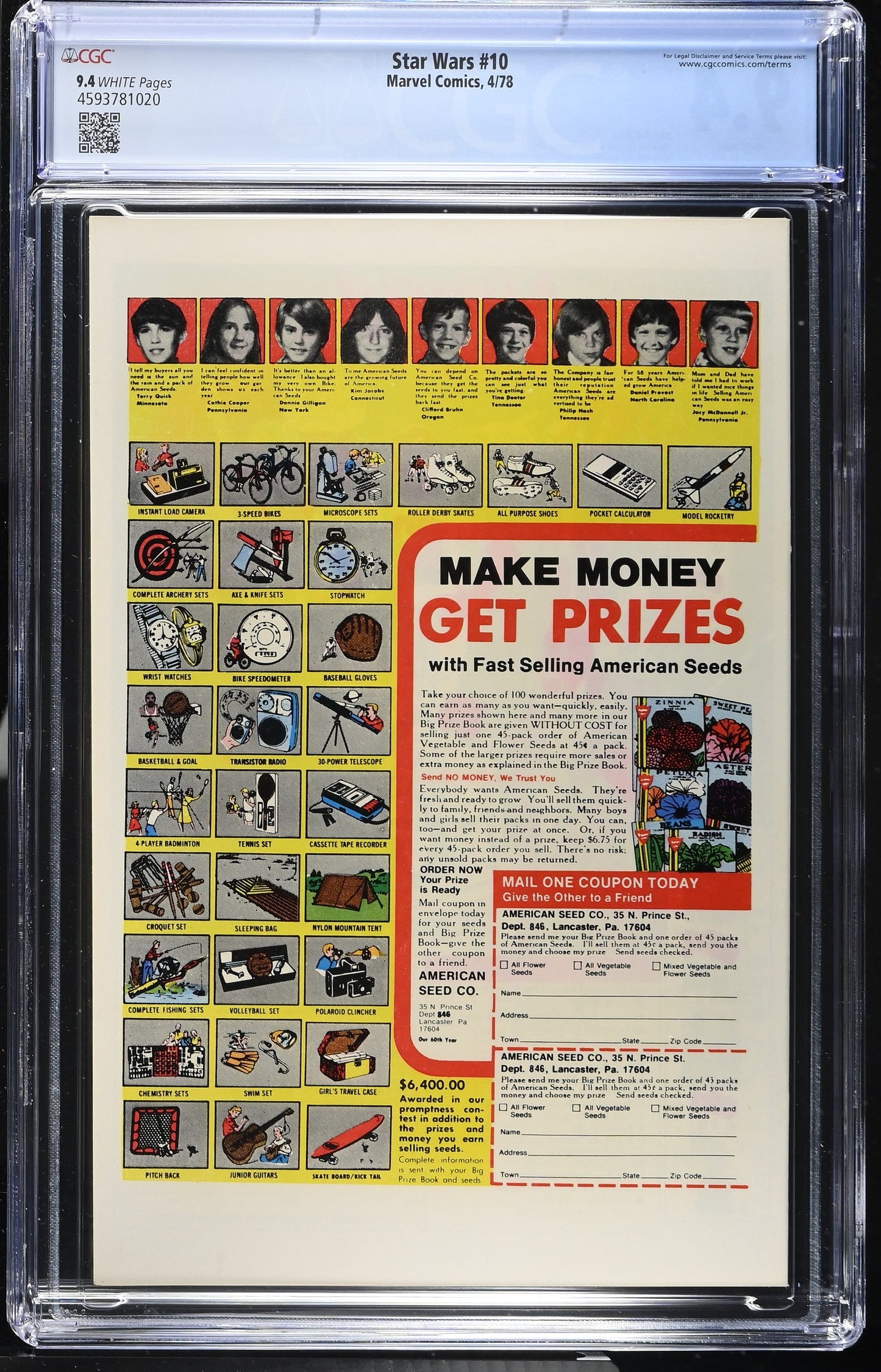 Star Wars #10 (4/78) Graded CGC 9.4