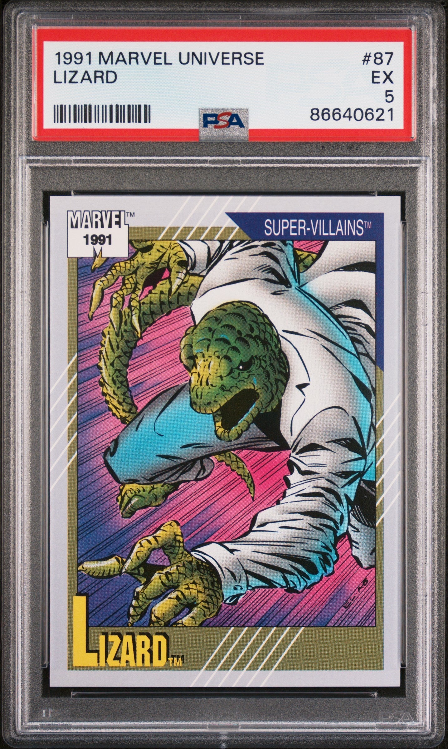 1991 MARVEL UNIVERSE LIZARD #87 - PSA 5