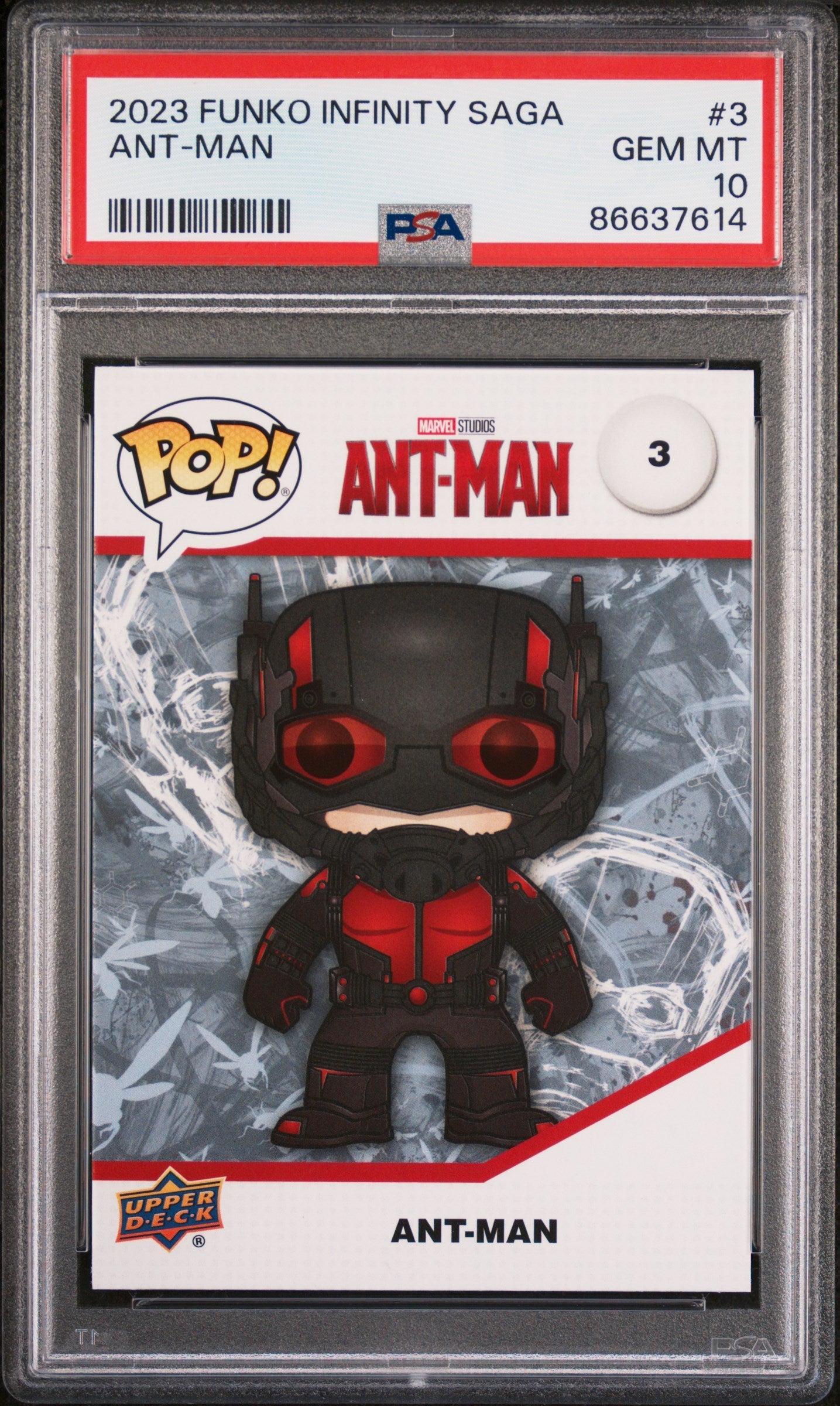 2023 UPPER DECK FUNKO POP MARVEL ANTMAN #3 PSA 10