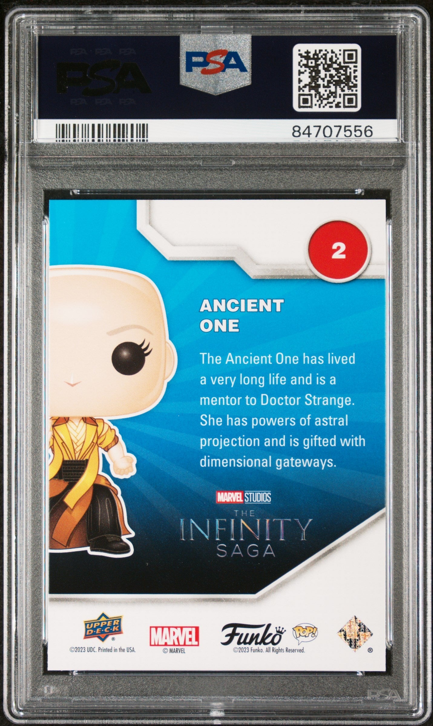 2023 UPPER DECK FUNKO POP MARVEL ANCIENT ONE SPECTRUM #2 PSA 10