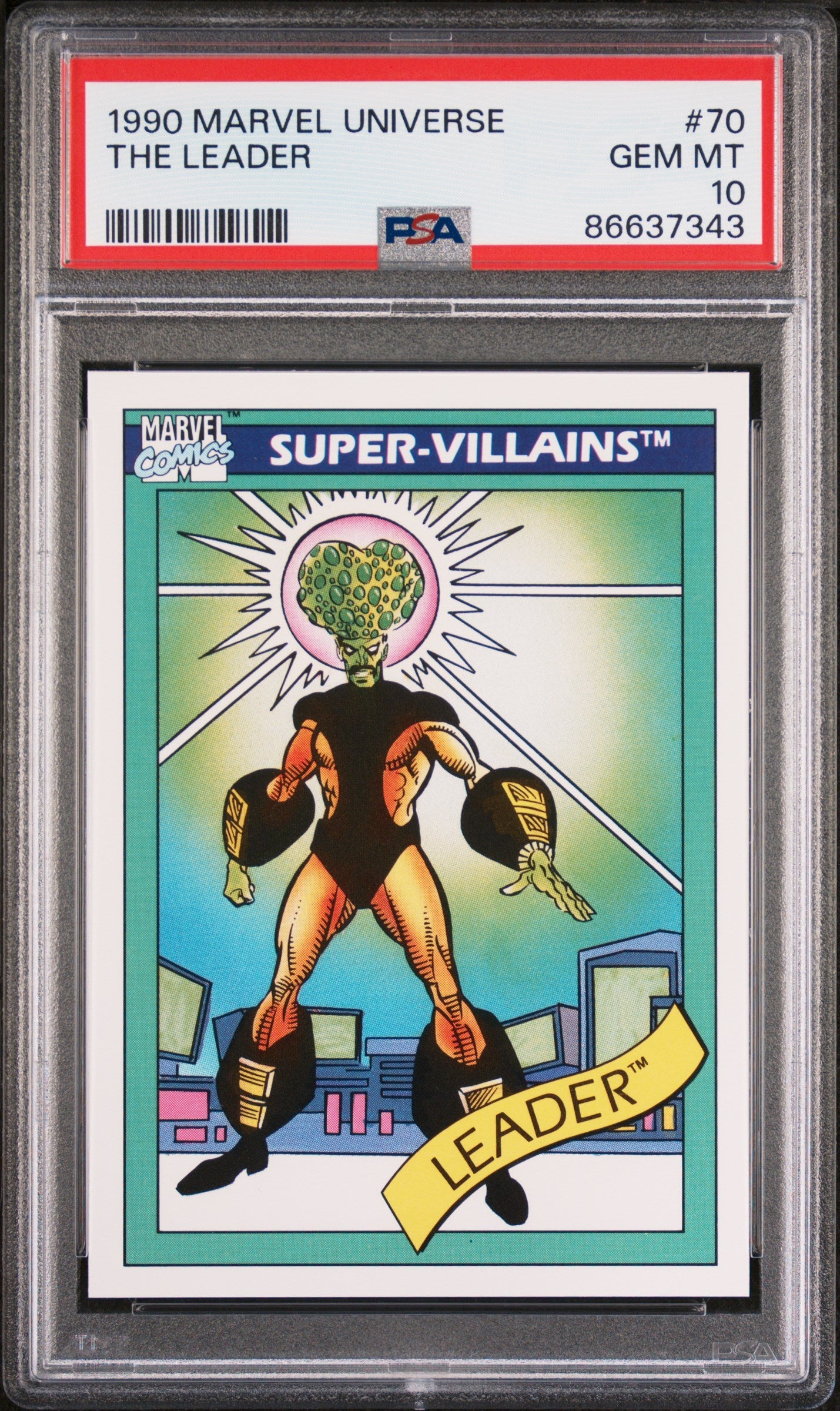1990 MARVEL UNIVERSE THE LEADER #70 - PSA 10