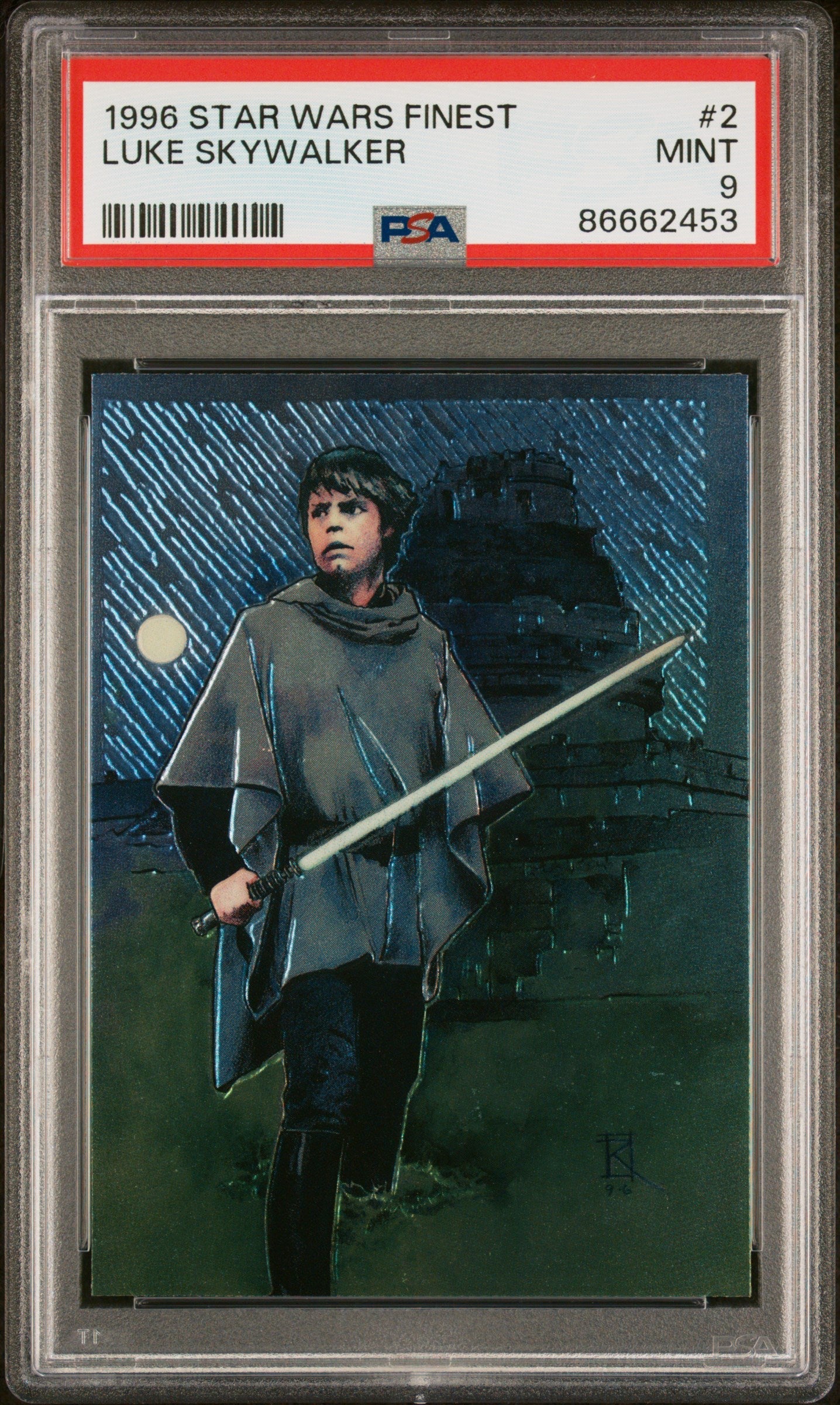1996 STAR WARS FINEST LUKE SKYWALKER #2 - PSA 9