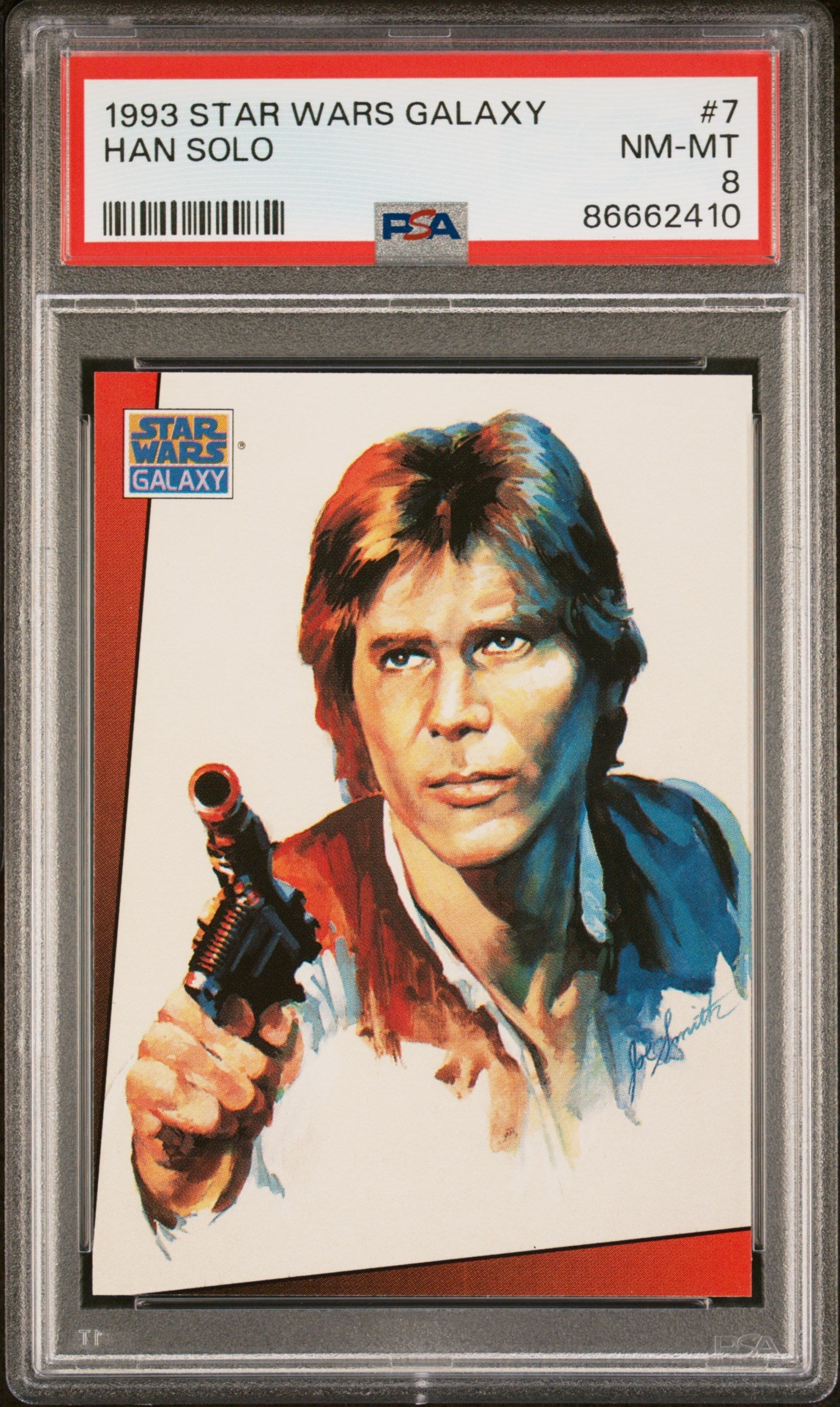 1993 STAR WARS GALAXY HAN SOLO #7 - PSA 8
