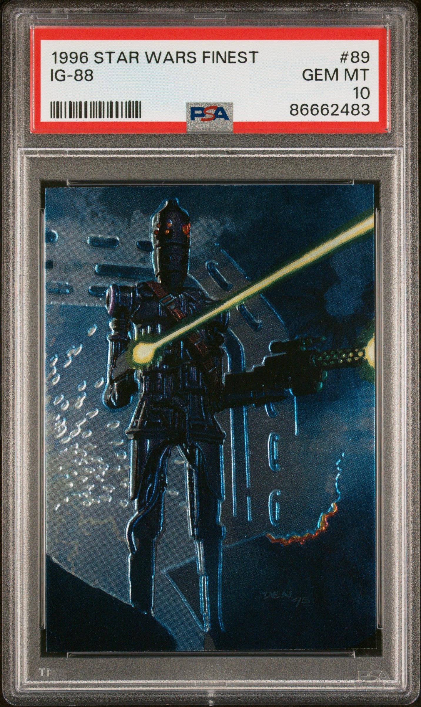 1996 STAR WARS FINEST IG-88 #89 - PSA 10