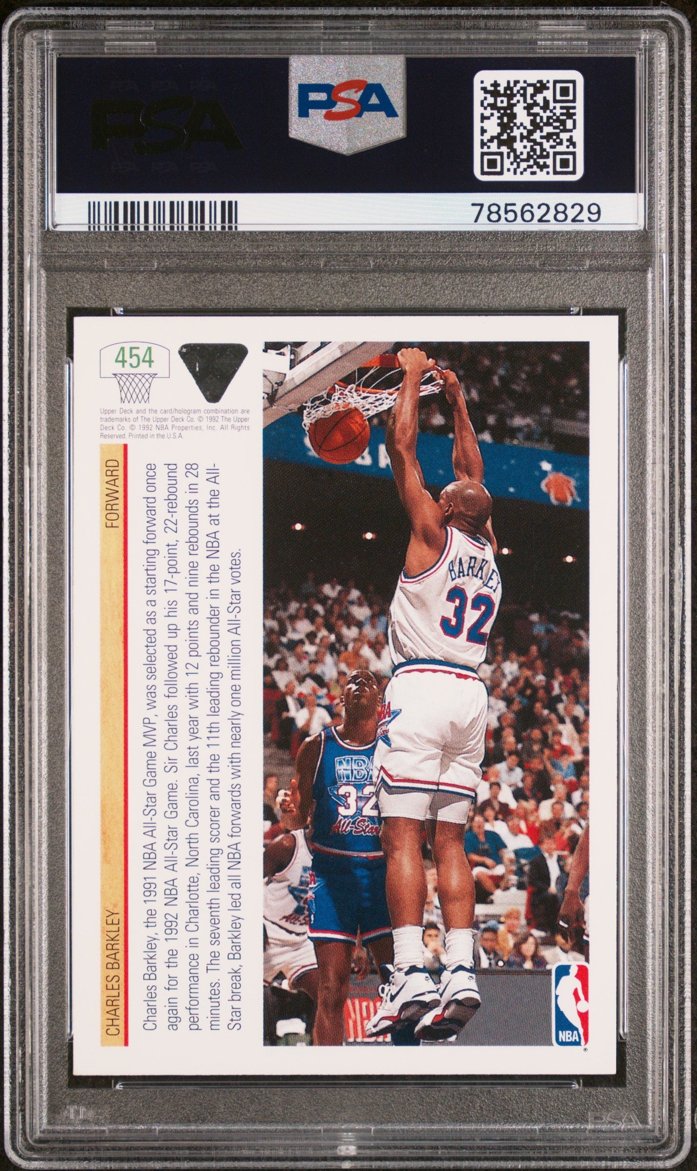 1991 UPPER DECK CHARLES BARKLEY #454 - PSA 10