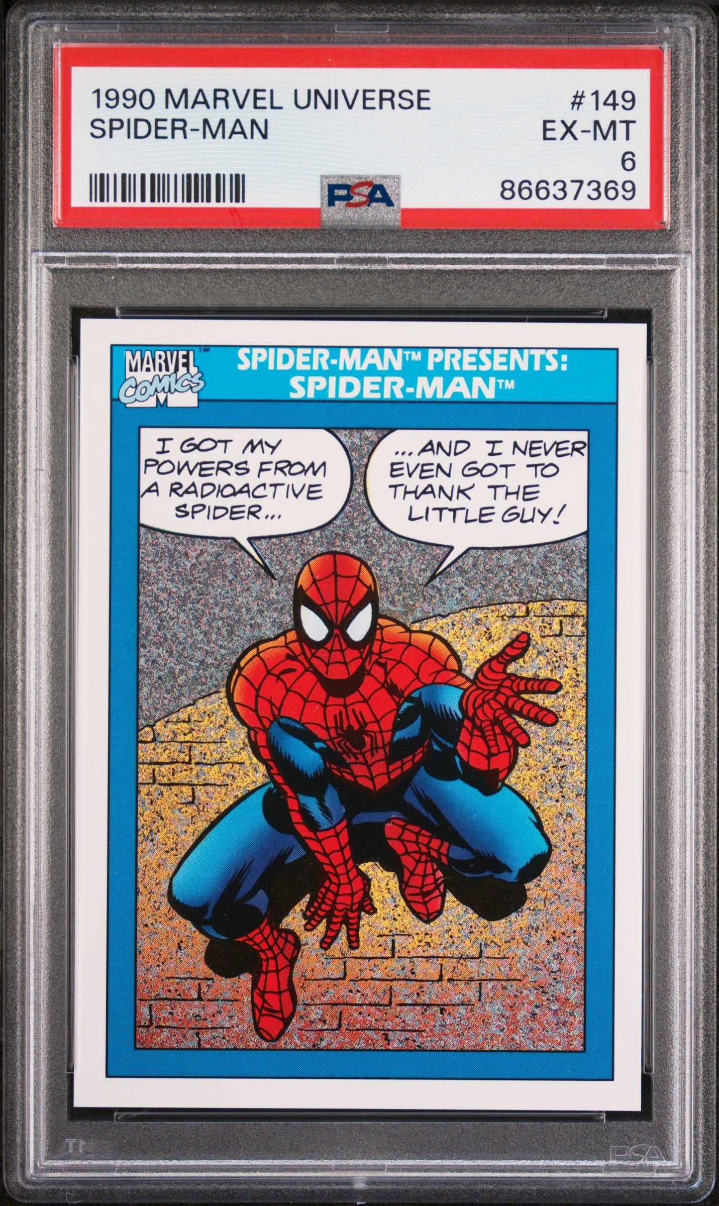 1990 MARVEL UNIVERSE SPIDER-MAN #149 - PSA 6