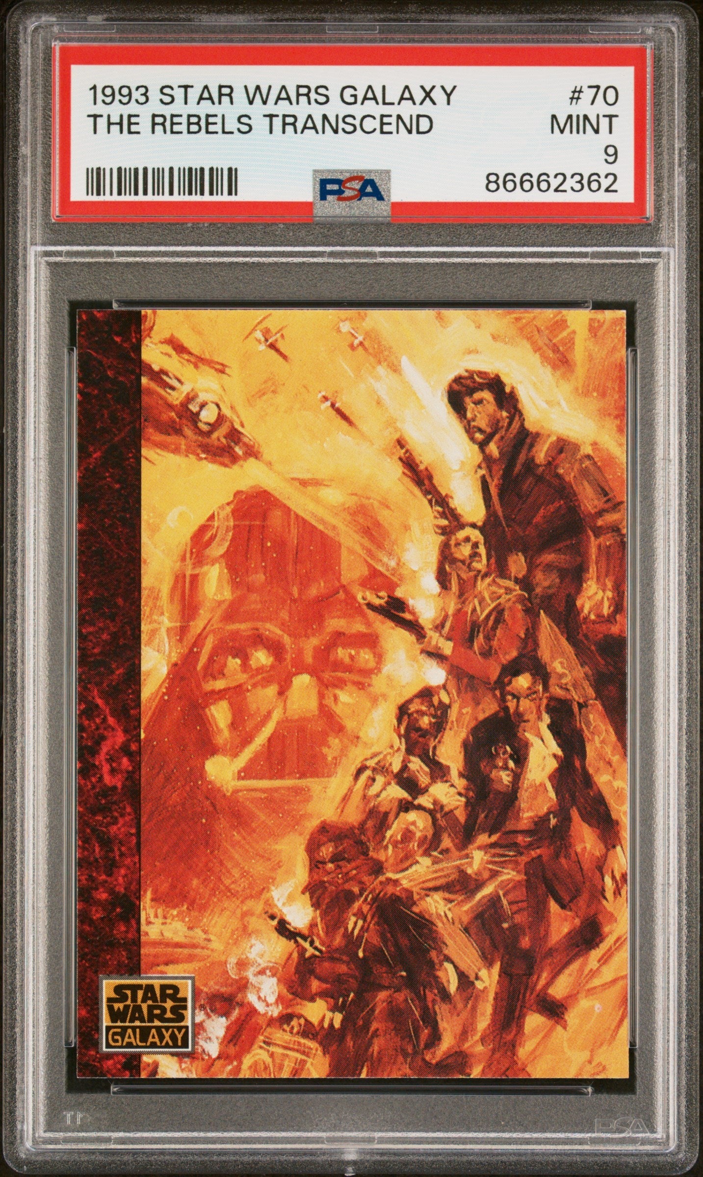 1993 STAR WARS GALAXY THE REBELS TRANSCEND #70 - PSA 9