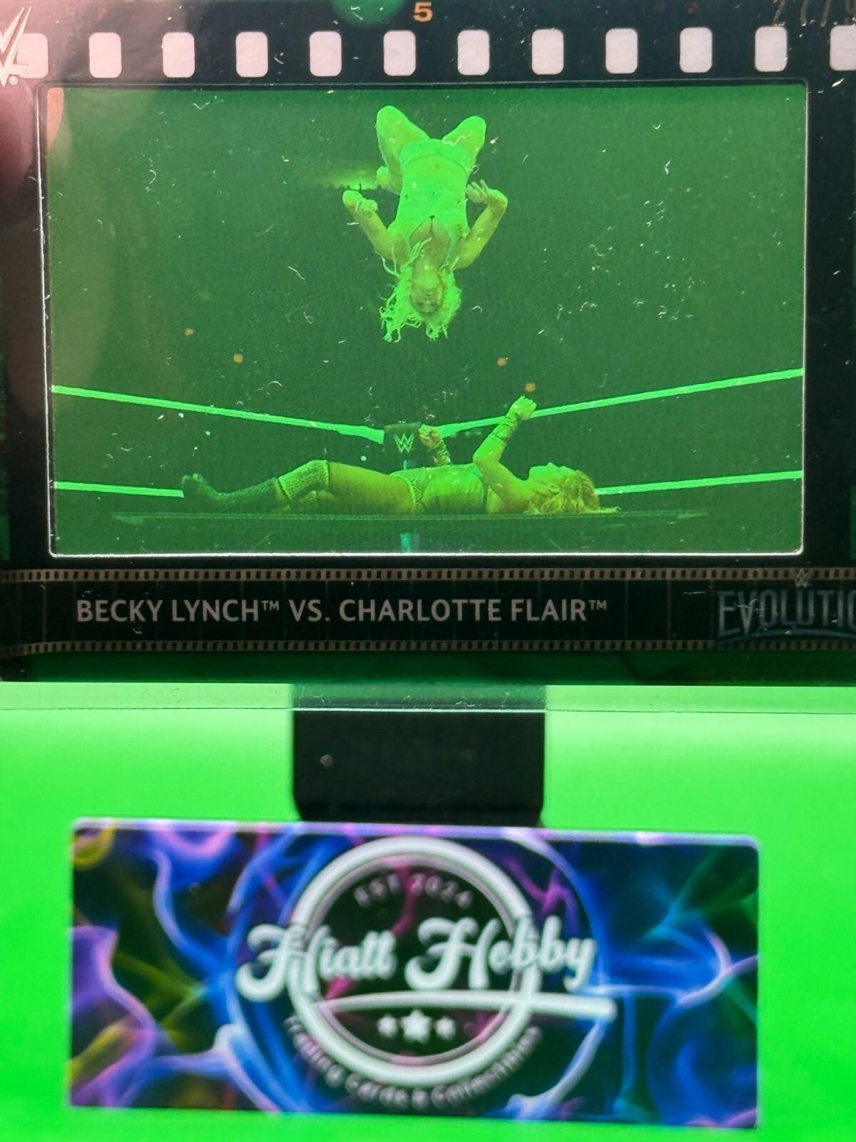 2021 Topps WWE - Becky Lynch /Charlotte Flair #FS-BC - Green Film Strip /99