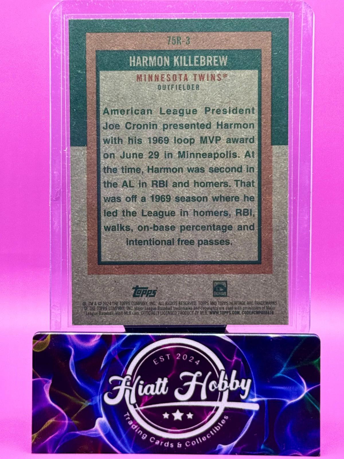 2024 Topps Herritage High Number - Harmon Killebrew #75R-3 - 1975 Retires