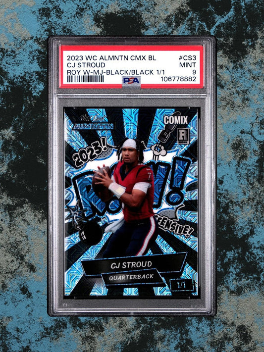 2023 WC Alumination Black Label - CJ Stroud - White ROY Mojo 1/1 - PSA 9