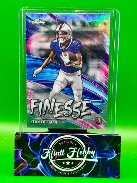 2024 Topps Chrome Football - Keon Coleman #F-18 - Finesse Refractor