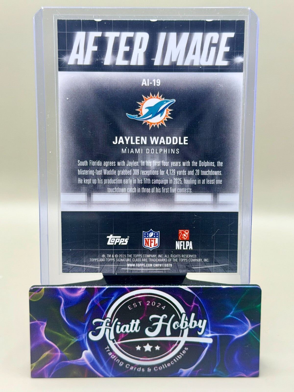 2025 Topps Signature Class Football - #AI-19 Jaylen Waddle - After Image