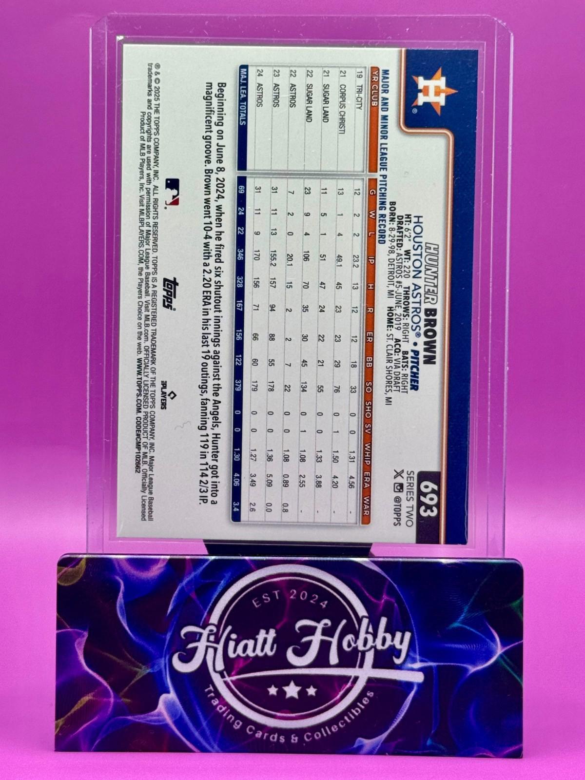 2025 Topps Series 2 - Hunter Brown #693 Holofoil