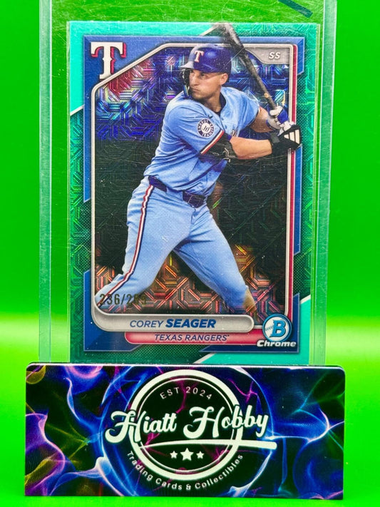 2024 Bowman Chrome - Corey Seager #67 - Aqua Refractor /199