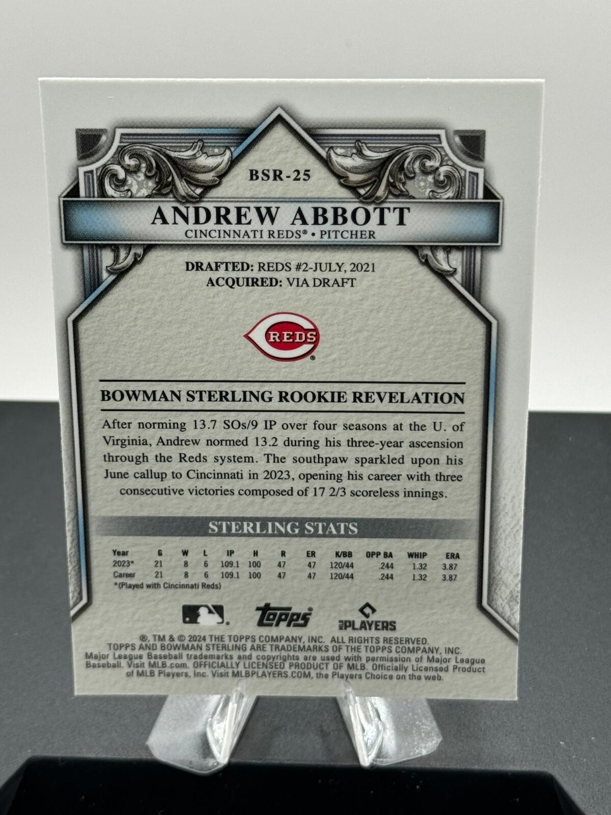 2024 Bowman Sterling - Andrew Abbott #BSR-25