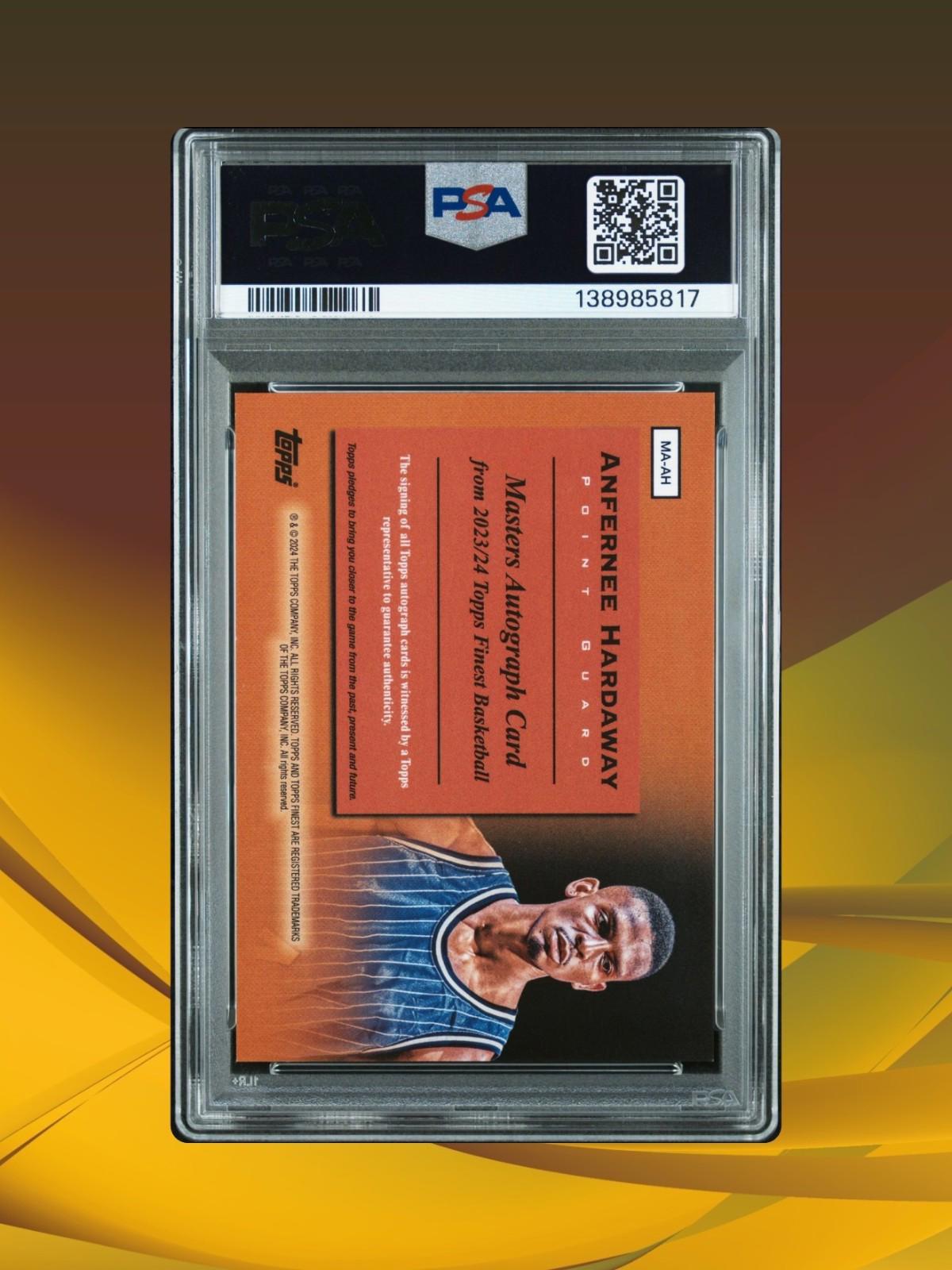 2023 Topps Finest - Anfernee Hardaway #MA-AH - Masters Auto - Gold /50 - PSA 10