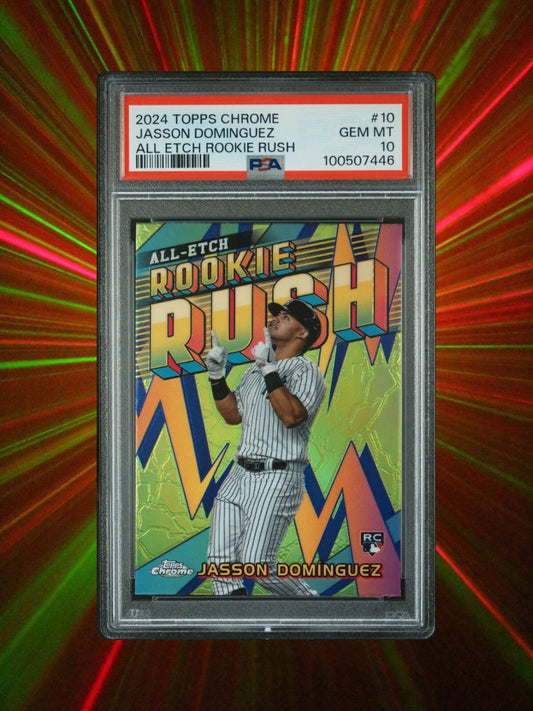 2024 Topps Chrome - Jasson Dominguez #CERR-10 - Rookie Rush (RC) - PSA 10 🔥