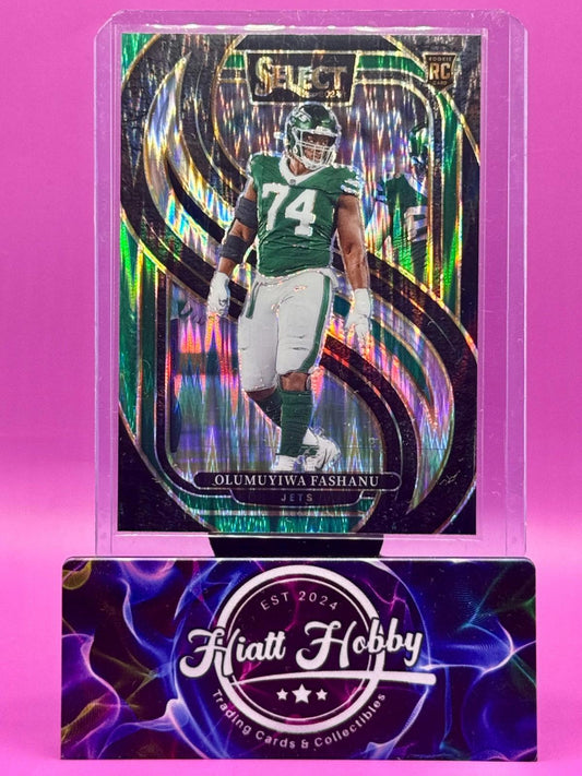2024 Panini Select - Premier - Olumuyiwa Fashanu #192 Black & Green Shock (RC)