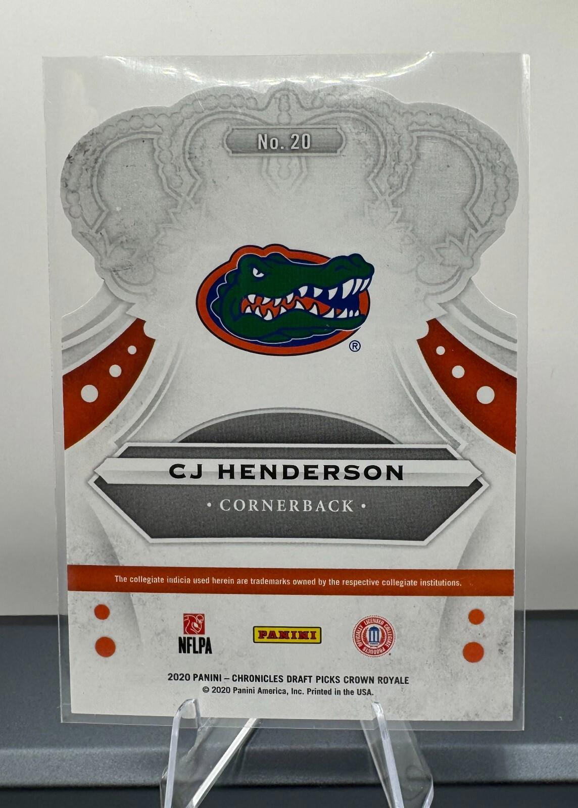 2020 Panini Chronicles Draft Picks Crown Royale CJ Henderson #20
