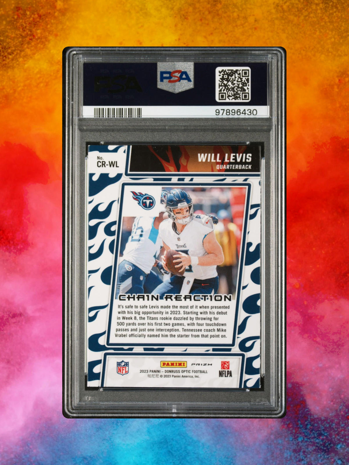 2023 Panini Donruss Optic - Chain Reaction #CR-WL Will Levis (RC) PSA 9