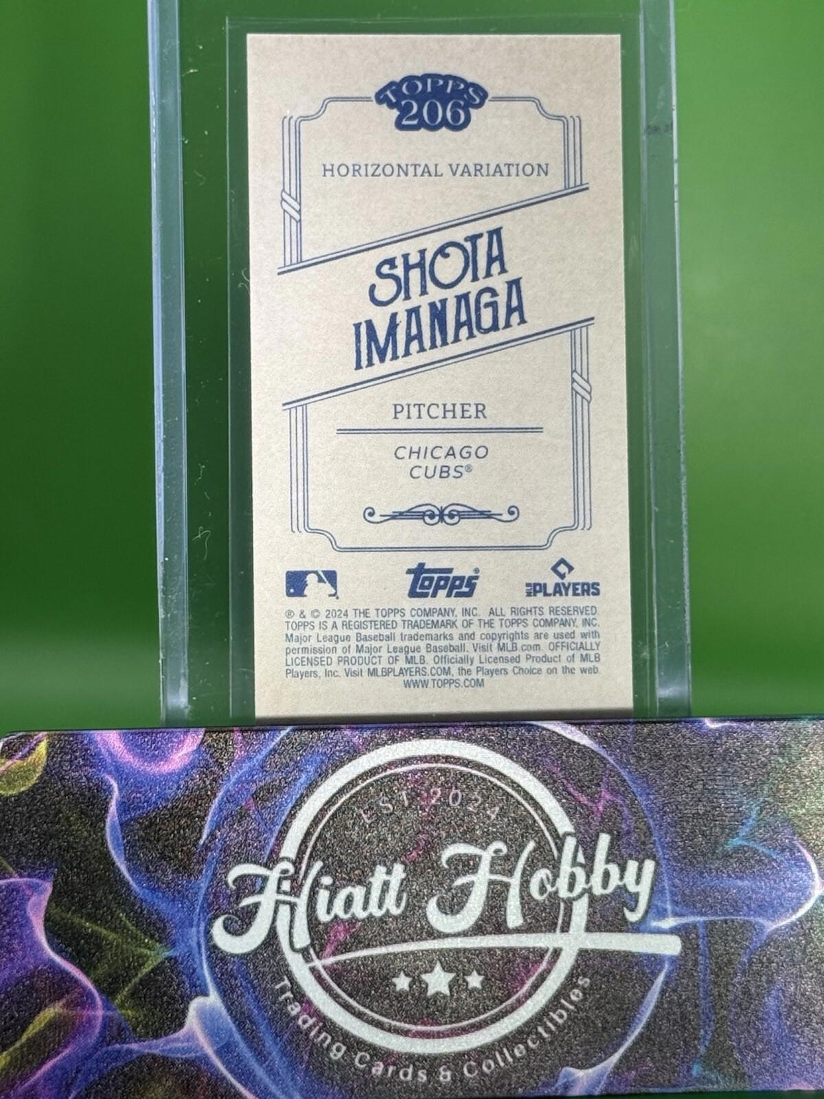 SHOTA IMANAGA RC - 2024 Topps 206 - HORIZONTAL ACTION (1:44) - CHICAGO CUBS