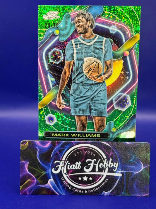 2023-24 Topps Cosmic Chrome Basketball - Mark Williams - Green Nucleus /75