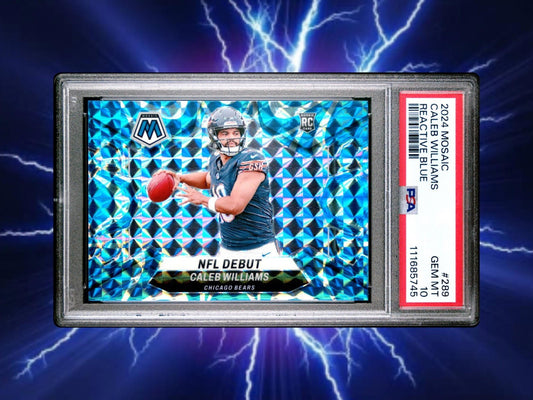 2024 Panini Mosaic - Caleb Williams #289 - Reactive Blue (RC) - PSA 10