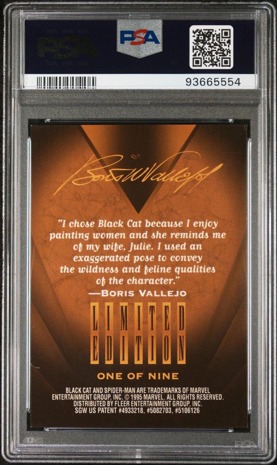 1995 Spiderman Fleer Ultra 🔥 Golden Web * BLACK CAT * Insert Card #1 of 9 PSA 7