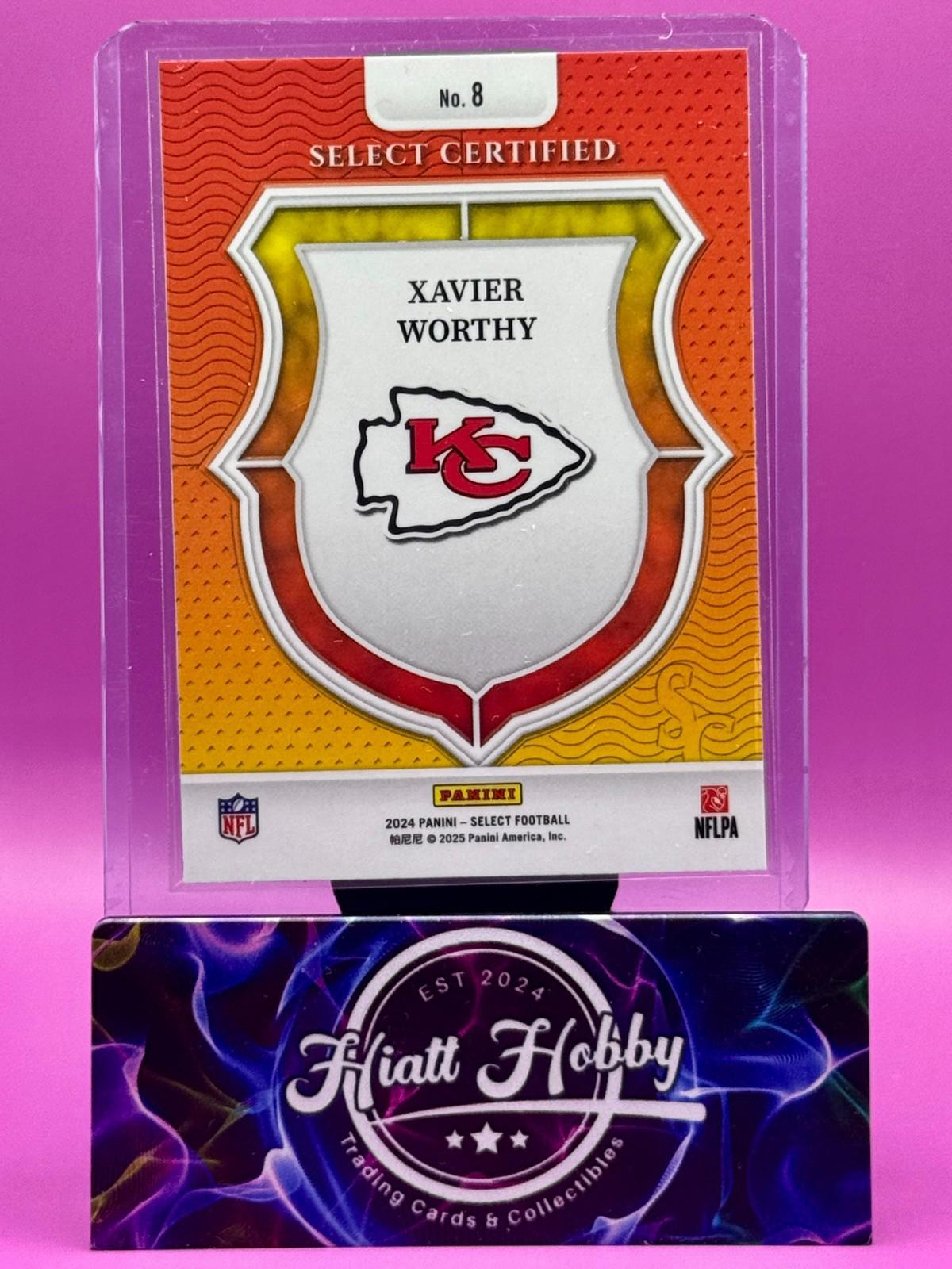 2024 Panini Select - Select Certified Rookies - Xavier Worthy #8 (RC)