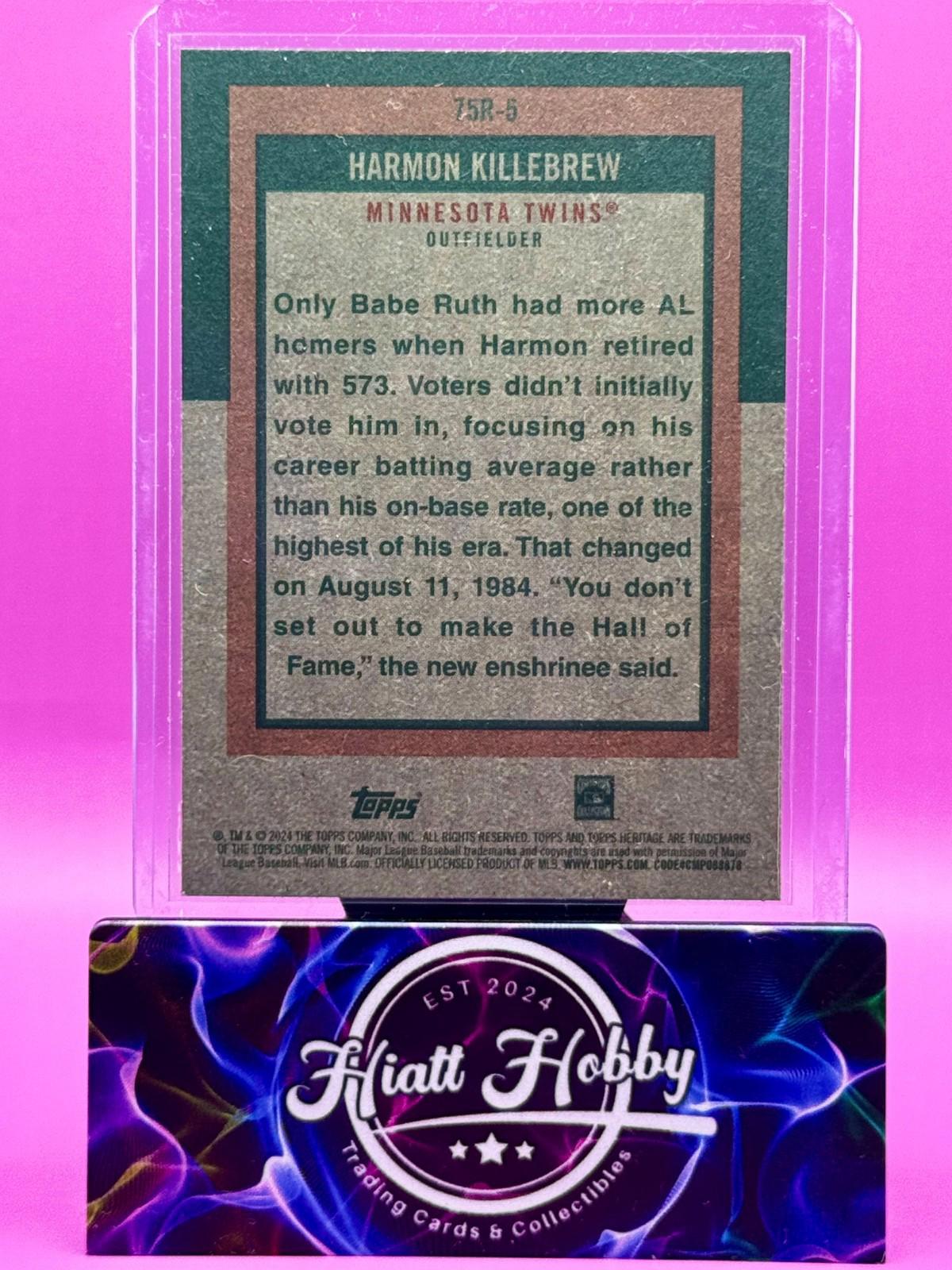 2024 Topps Herritage High Number - Harmon Killebrew #75R-5 - 1975 Retires