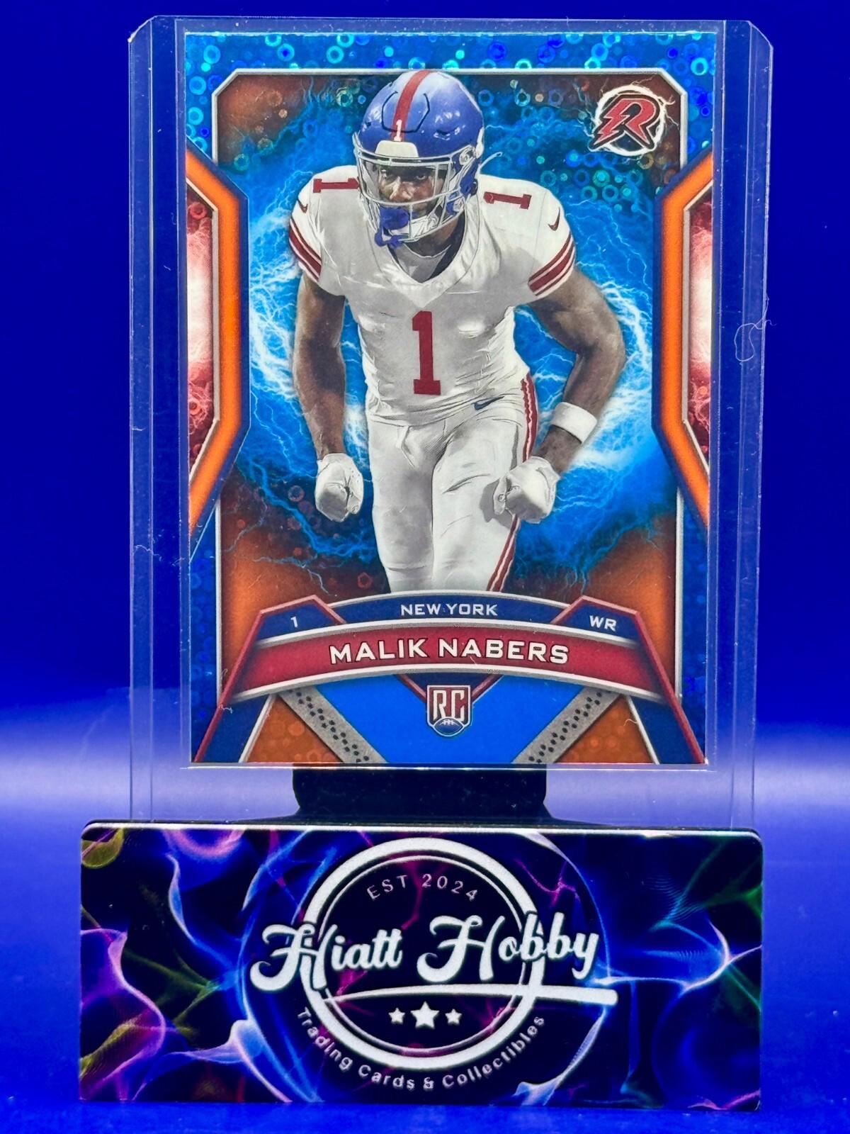 2024 Topps Resurgence - Rookies Malik Nabers #170 - Blue & Orange Spark (RC)