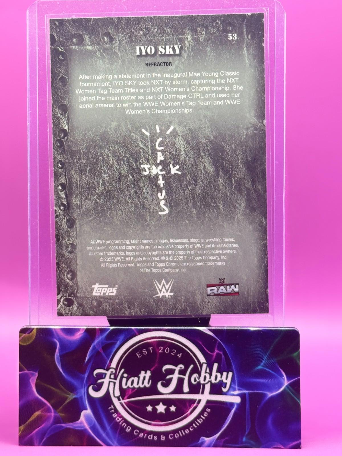 2025 Topps Chrome Cactus Jack WWE - Iyo Sky #53 - Refractor