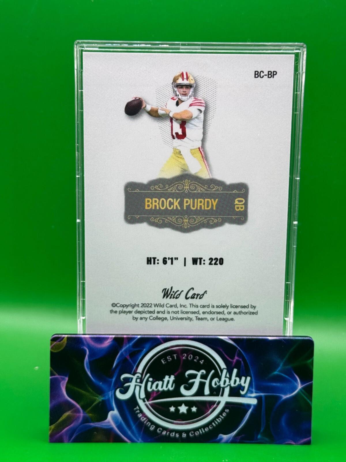 2022 Wild Card Matte Football - Brock Purdy #BC-BP - White
