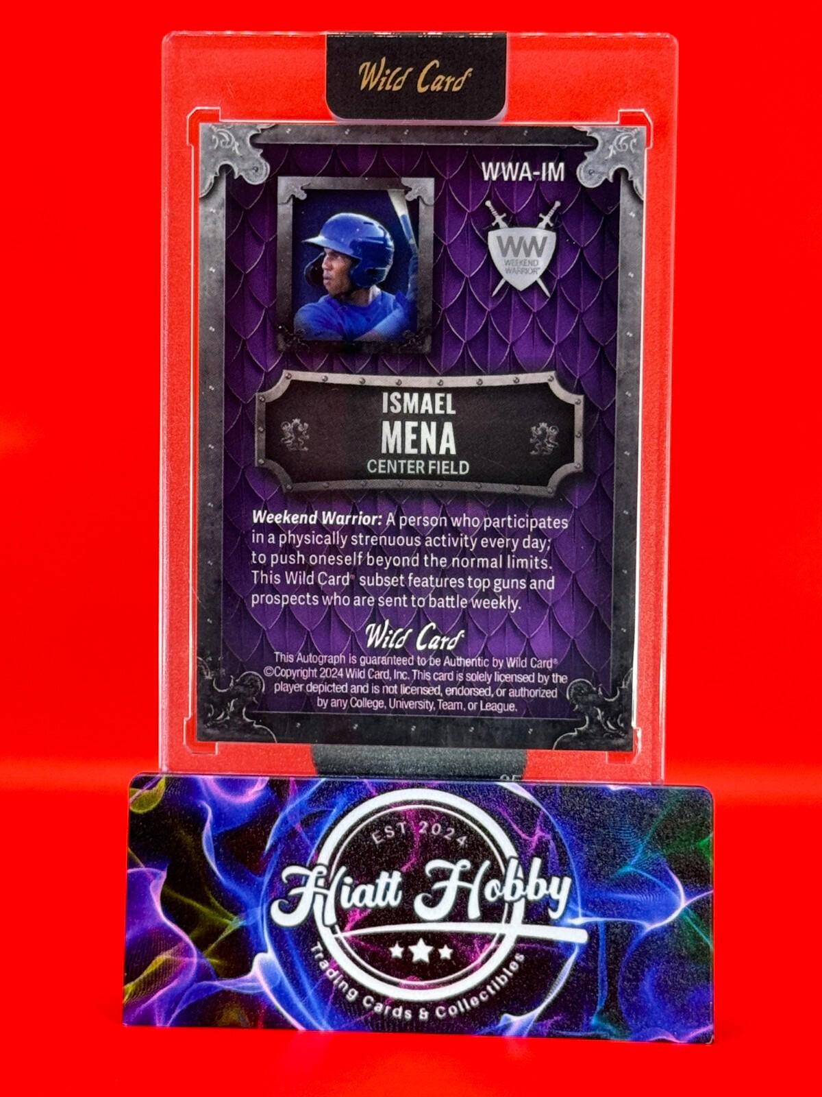 2024 Wild Card Matte -Ismael Mena #WWA-IM -Purple/Black Weekend Warrior Auto 1/1