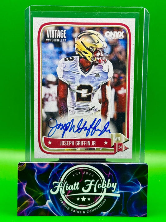 2024 Onyx Vintage Football - Joseph Griffin Jr #VAJOGR - Auto (AU,RC)