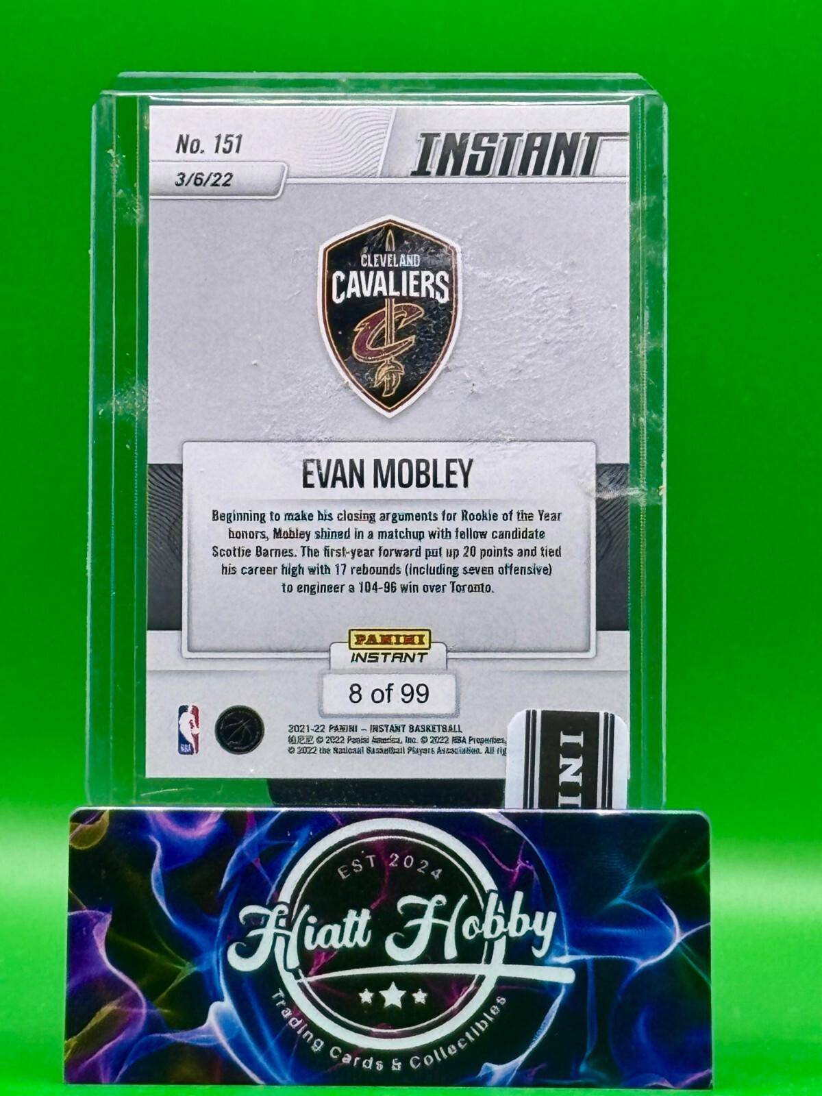 2021-22 Panini Instant - Evan Mobley #151 -Red /99 (RC)