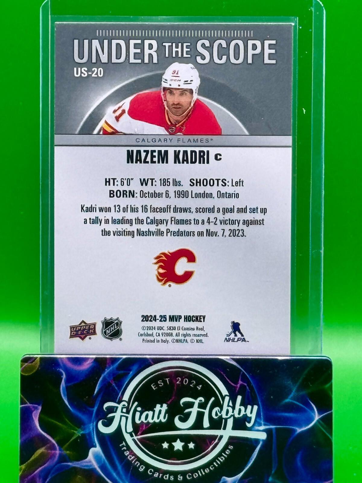 2024-25 Upper Deck MVP Hockey - Nazem Kadri #US-20 - Under the Scope