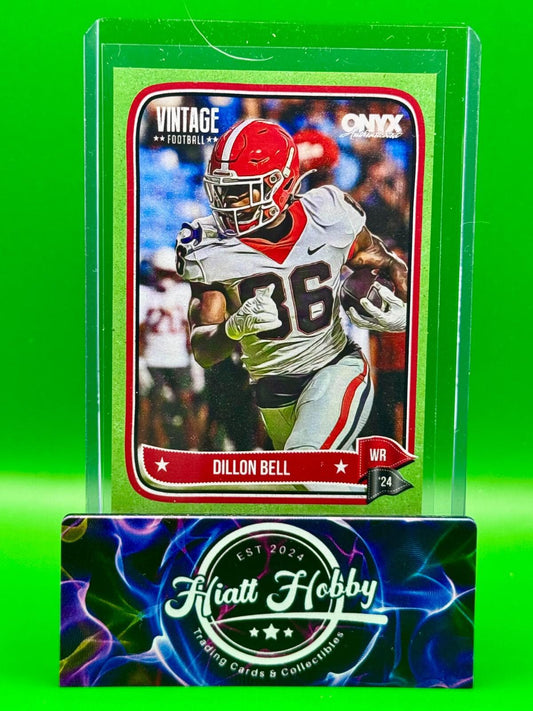 2024 Onyx Vintage Football - Dillon Bell  #OVDIBE - Green /50 (RC)