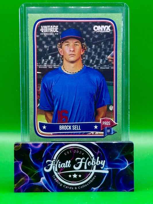 2024 Onyx Vintage Baseball - Brock Sell #OVBRSE - Green /50