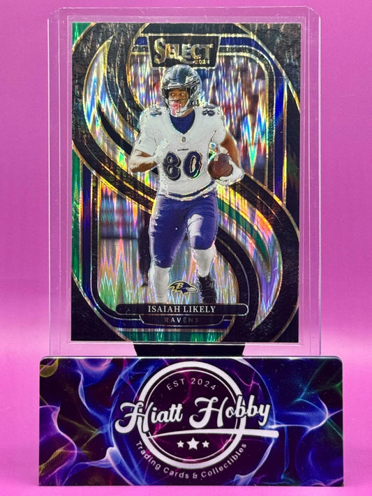 2024 Panini Select - Premier Level - Isaiah Likely #161 Black & Green Shock