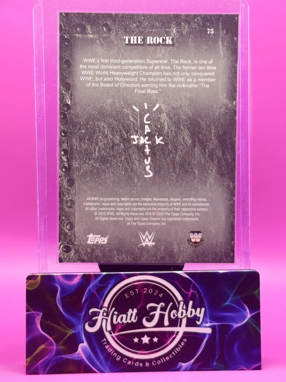 2025 Topps Chrome Cactus Jack WWE - The Rock #75