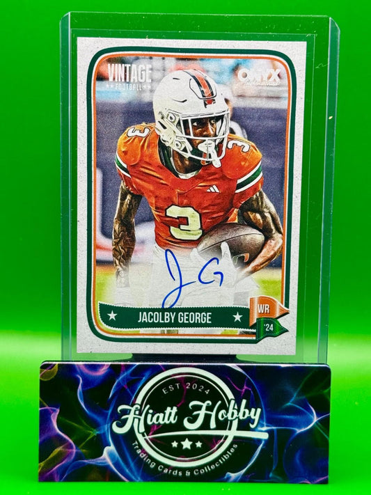 2024 Onyx Vintage Football - Jacolby George #VAJAGE - Auto (AU,RC)